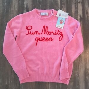 *****St. Barth***** Womens Cashmere and Wool Pink Crew Neck Sweater